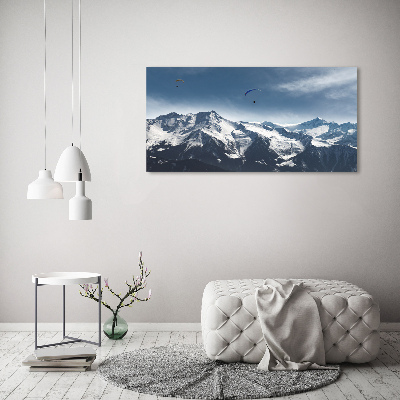 Foto obraz na płótnie Paralotnie Alpy