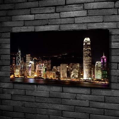 Foto obraz na płótnie Hongkong nocą