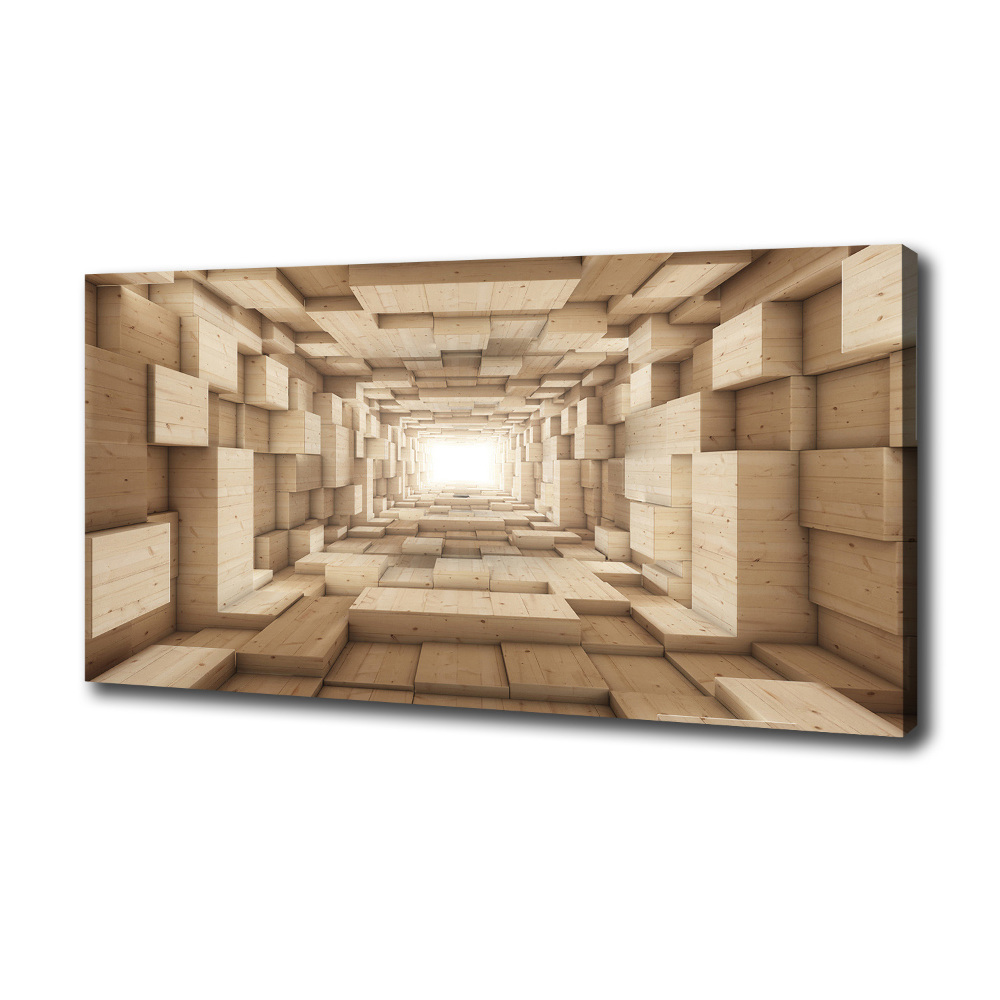 Foto obraz na płótnie Drewniany tunel