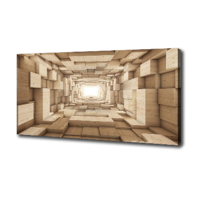 Foto obraz na płótnie Drewniany tunel