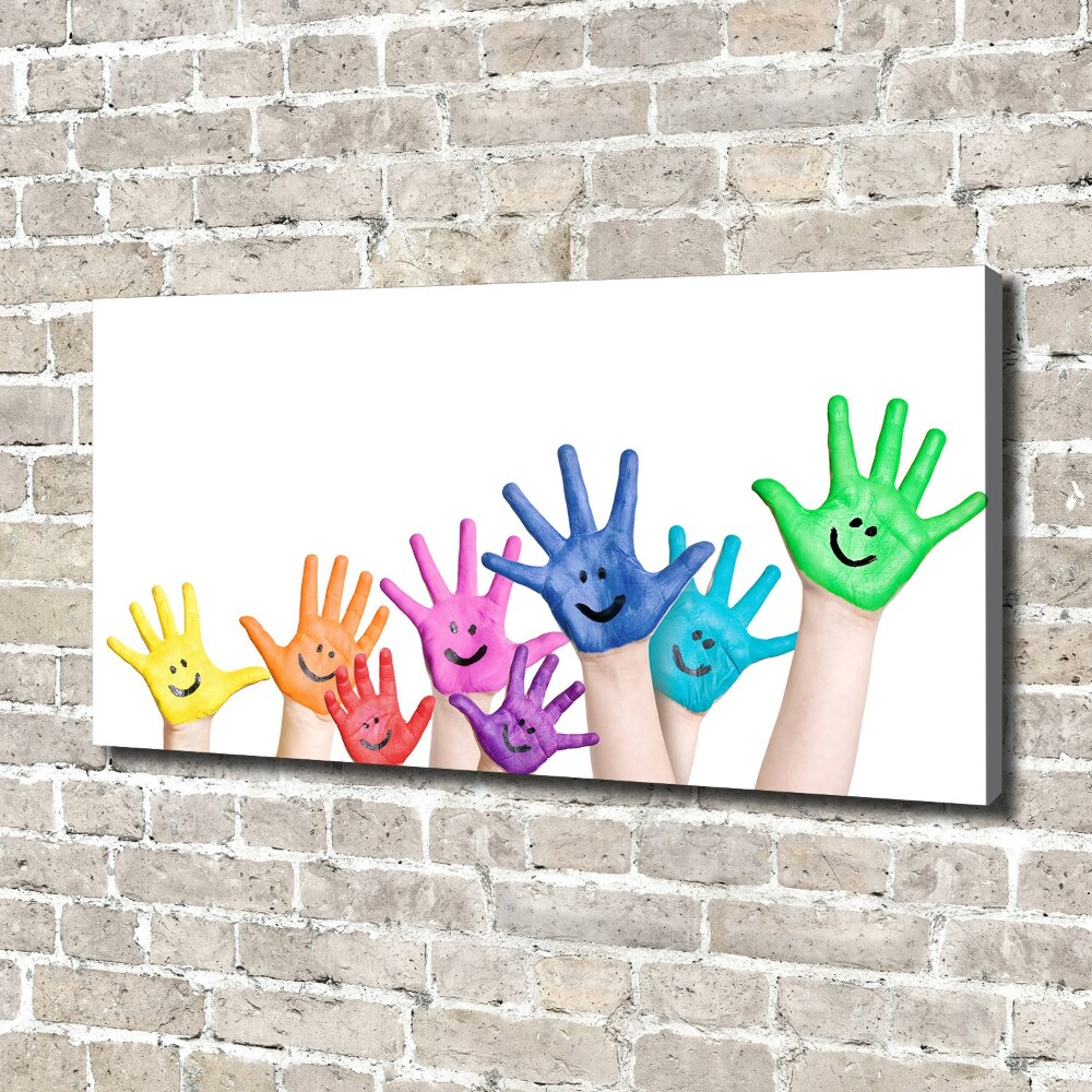 Foto obraz na płótnie Pomalowane dłonie