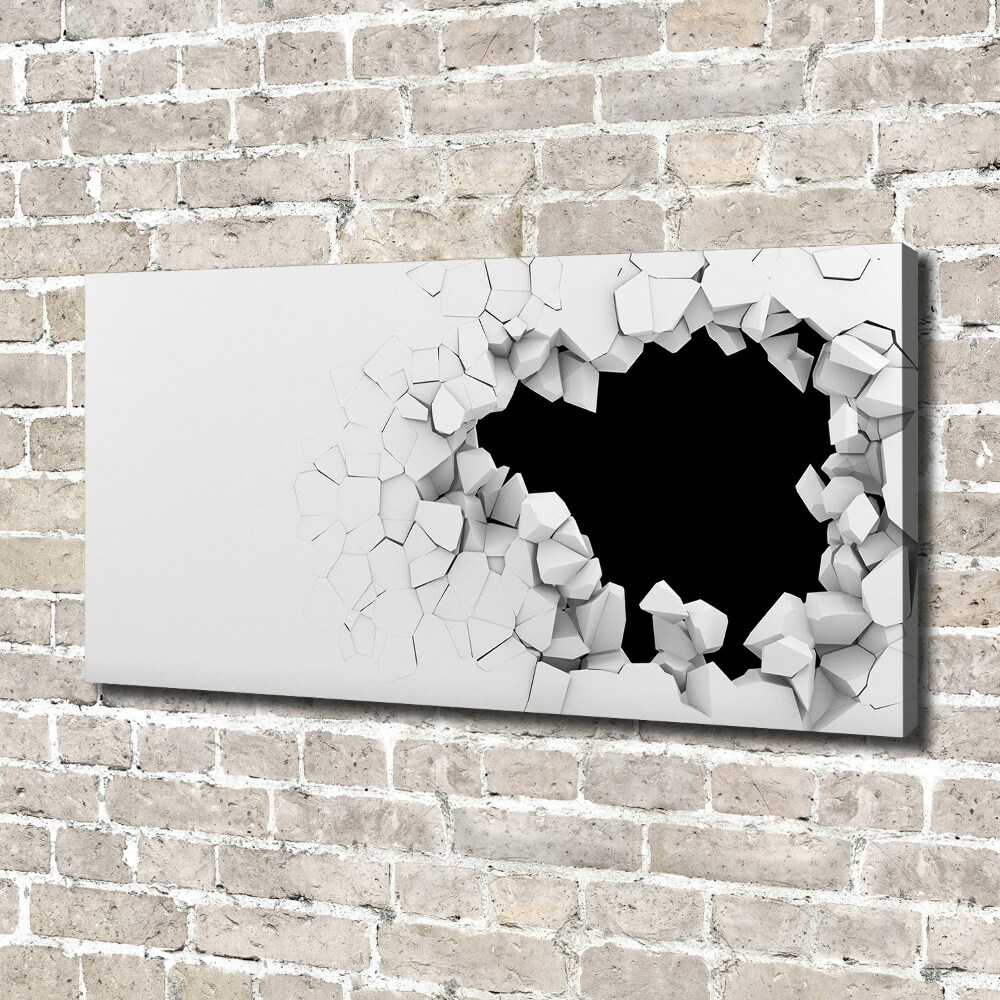 Foto obraz na płótnie Dziura w ścianie