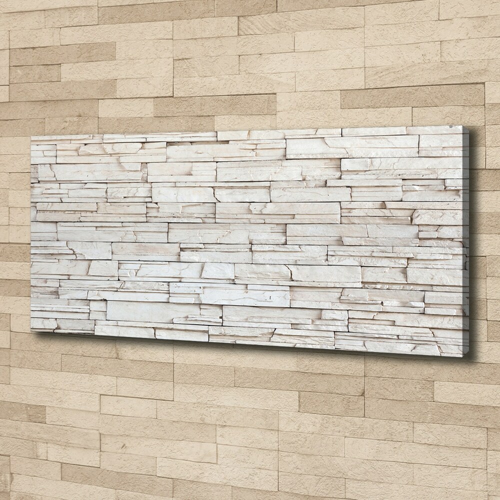 Foto obraz na płótnie Biała ściana kamień