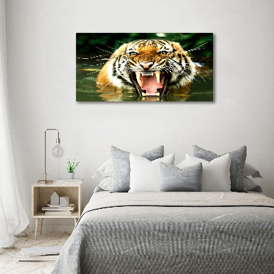 Foto obraz na płótnie Ryczący tygrys
