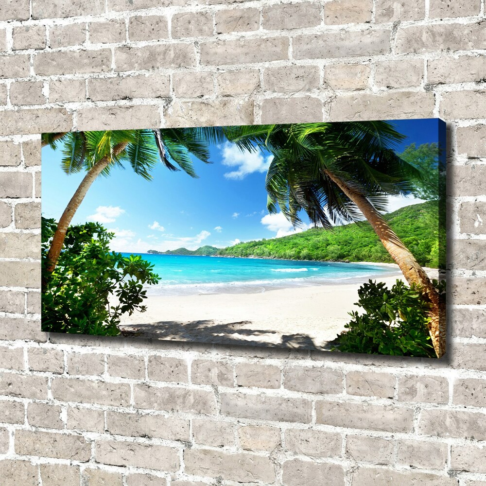 Foto obraz na płótnie Seszele plaża