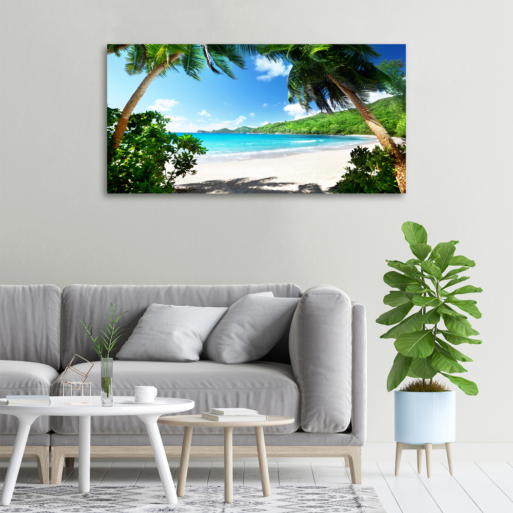 Foto obraz na płótnie Seszele plaża