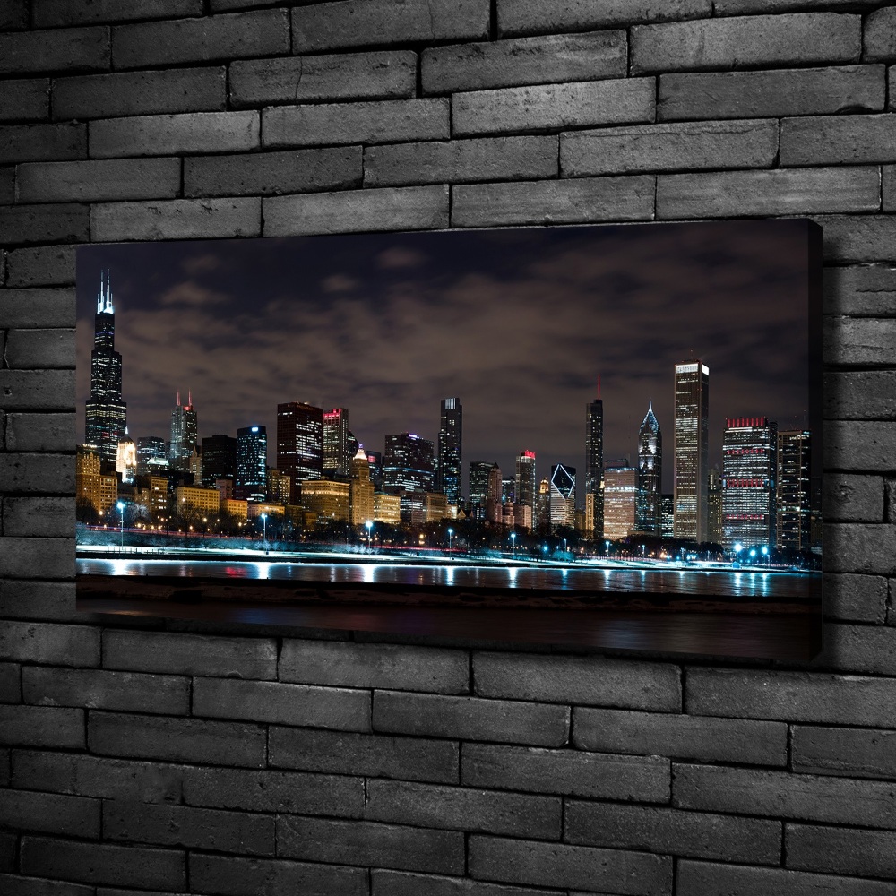 Duży Foto obraz na płótnie Chicago nocą