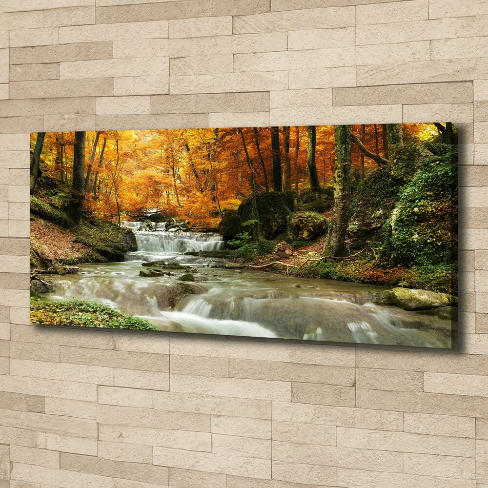 Foto obraz na płótnie Wodospad w lesie