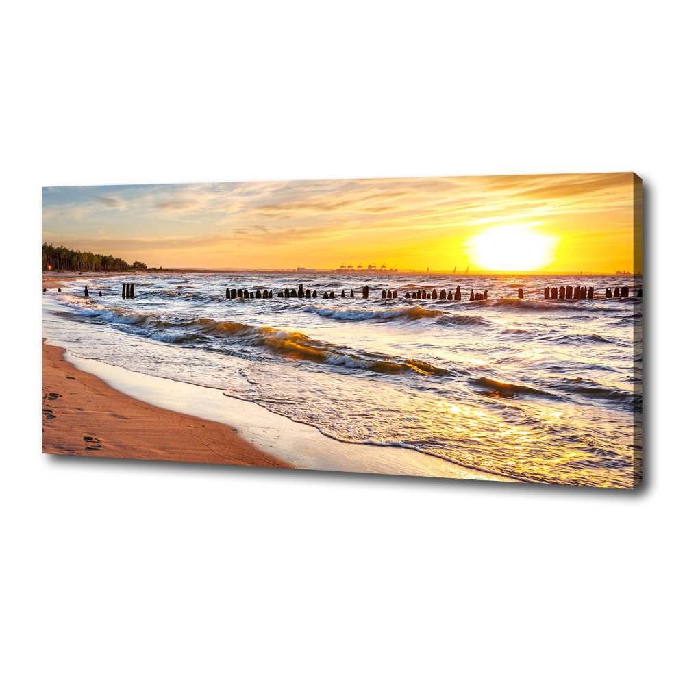 Foto obraz na płótnie Zachód słońca plaża