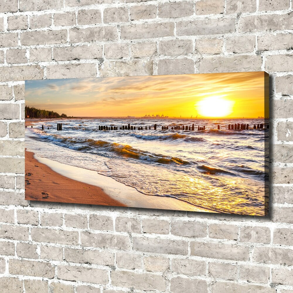 Foto obraz na płótnie Zachód słońca plaża
