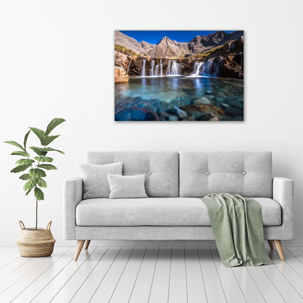 Foto obraz na płótnie Wodospad w górach