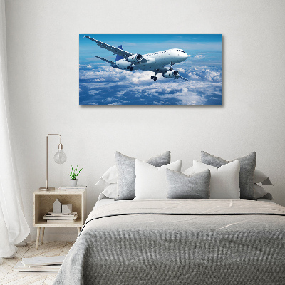 Foto obraz na płótnie Samolot w chmurach
