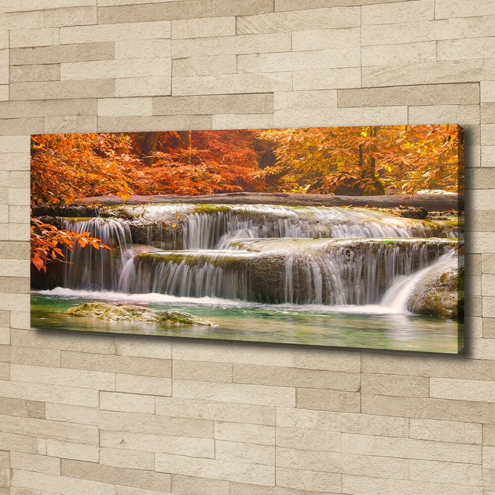Foto obraz na płótnie Wodospad jesienią