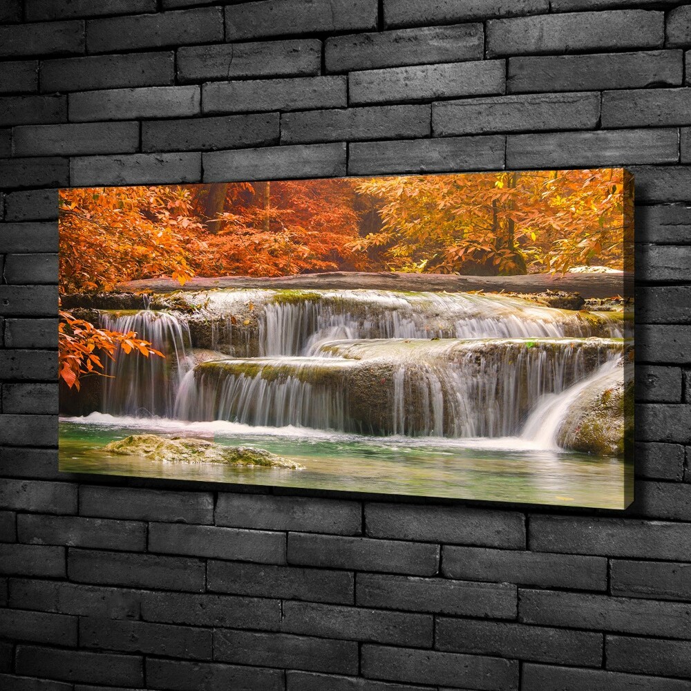 Foto obraz na płótnie Wodospad jesienią