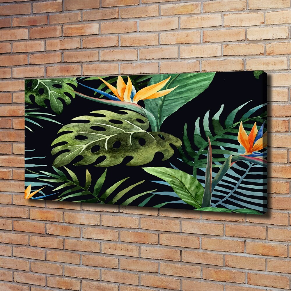 Foto obraz na płótnie Tropikalne kwiaty