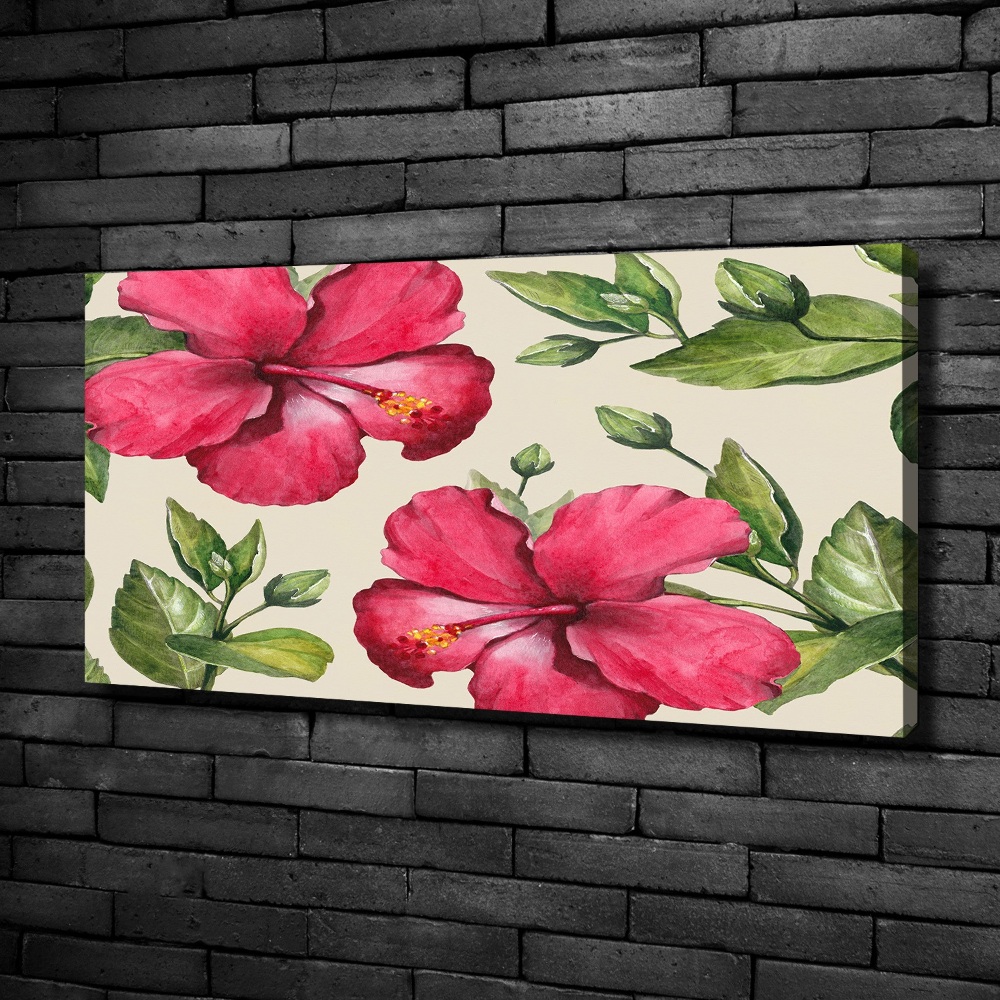 Foto obraz na płótnie Różowy hibiskus