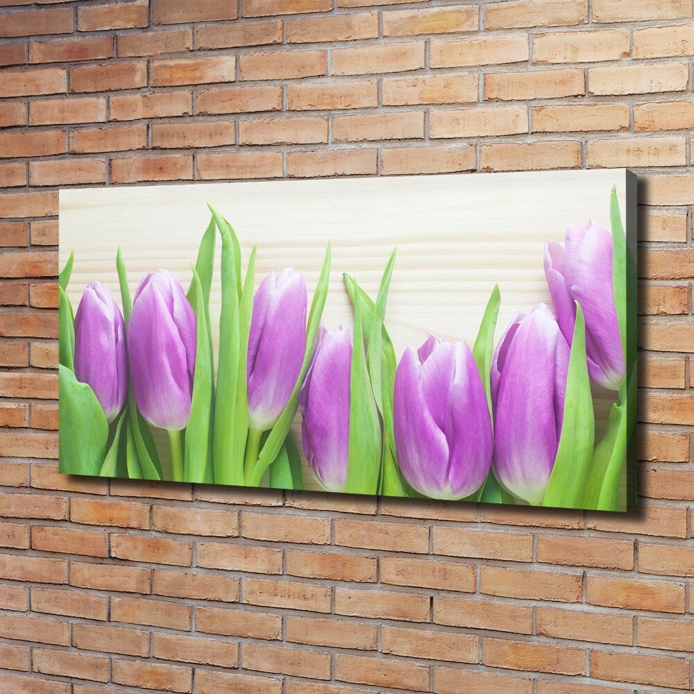 Foto obraz na płótnie Fioletowe tulipany