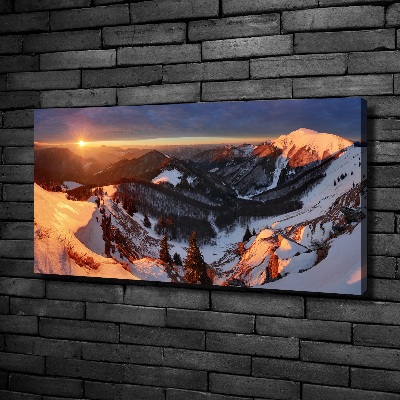 Foto obraz na płótnie Zima w górach