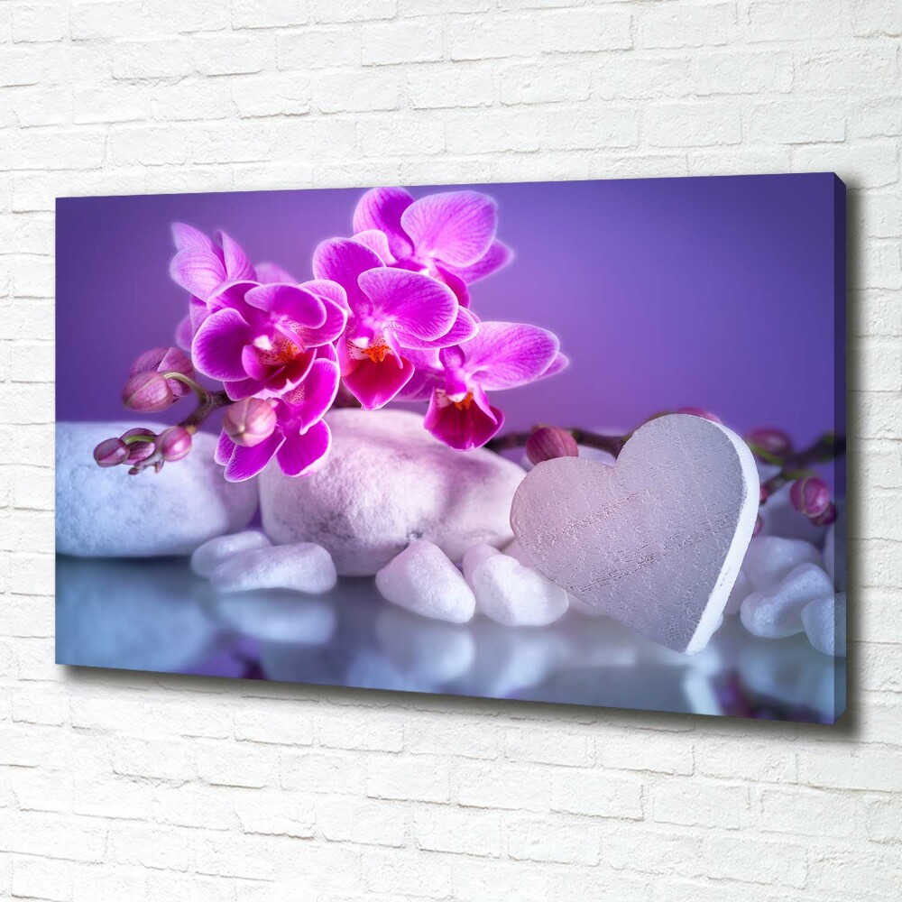 Foto obraz na płótnie Orchidea i serce