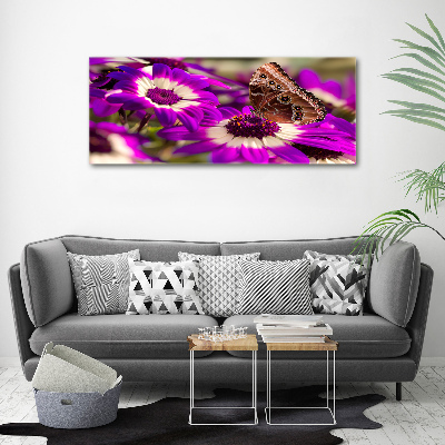 Foto obraz na płótnie Motyl na kwiatku