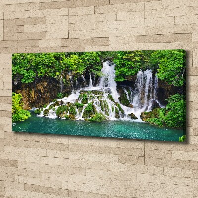 Foto obraz na płótnie Wodospad w górach