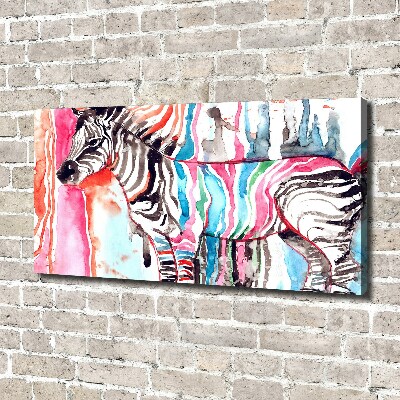 Foto obraz na płótnie Kolorowa zebra