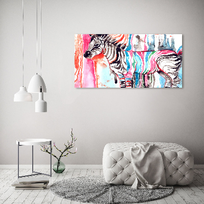Foto obraz na płótnie Kolorowa zebra