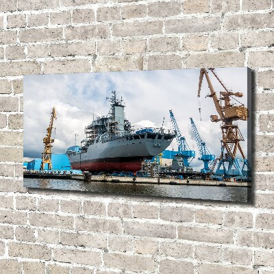 Foto obraz na płótnie Stocznia statek
