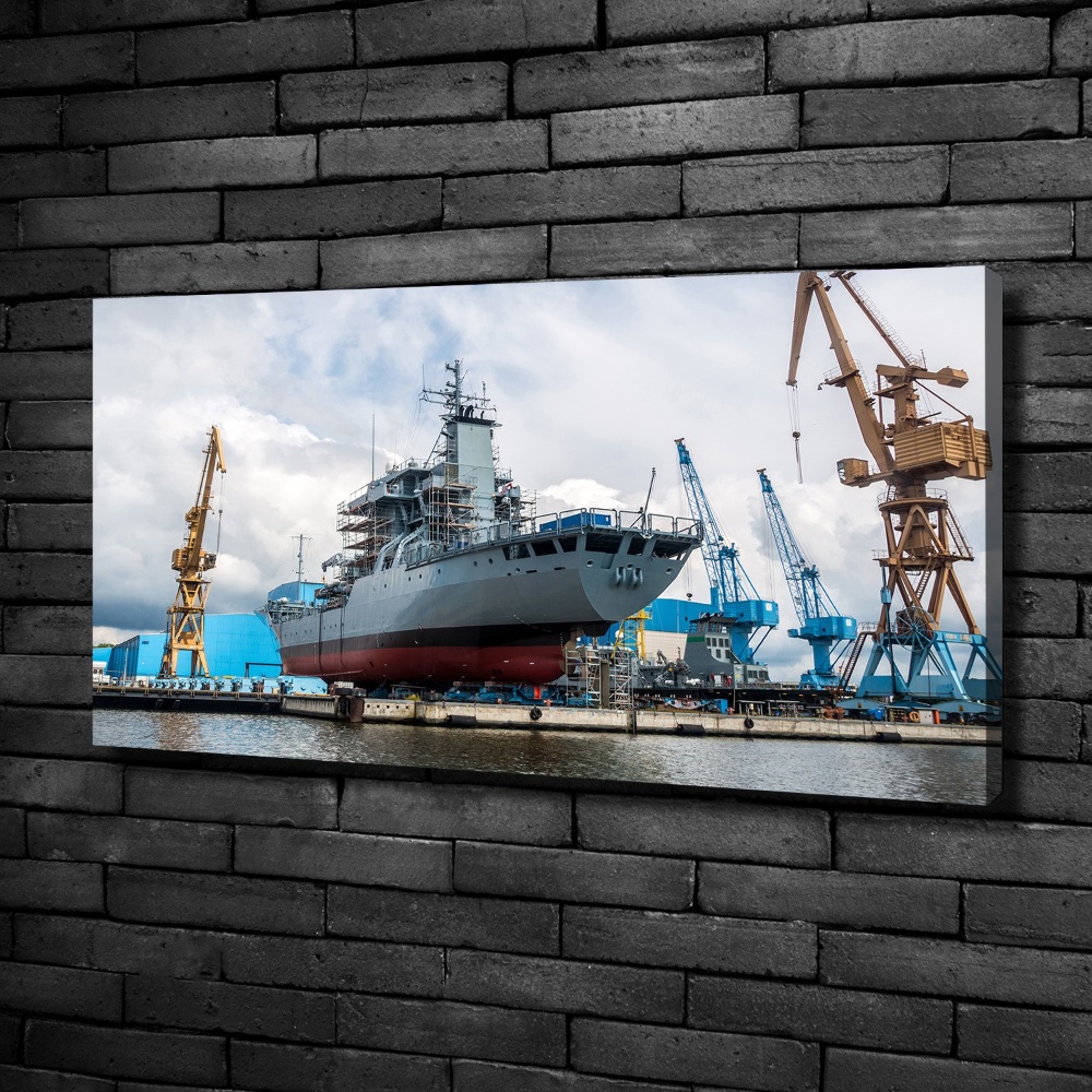 Foto obraz na płótnie Stocznia statek
