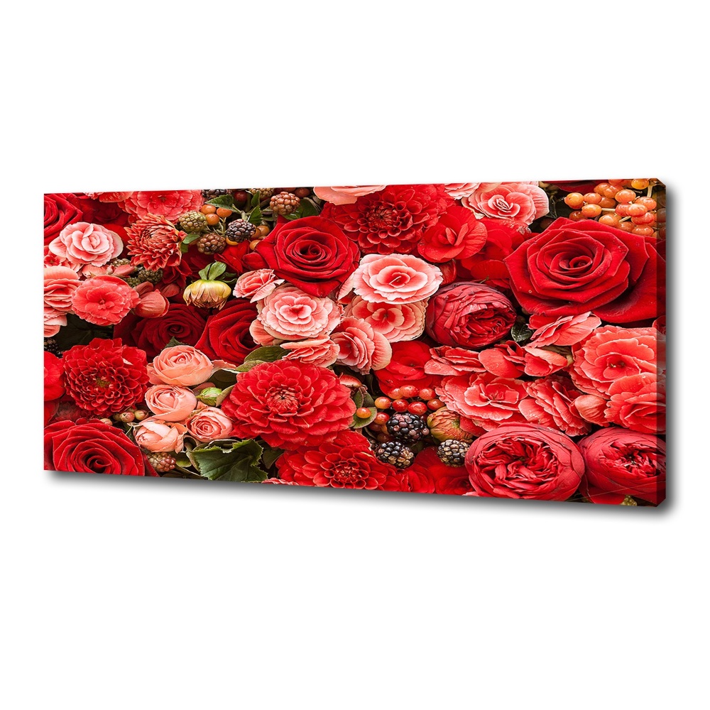 Foto obraz na płótnie Czerwone kwiaty