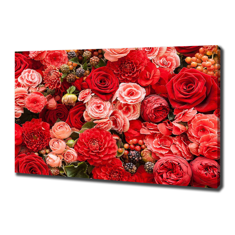 Foto obraz na płótnie Czerwone kwiaty