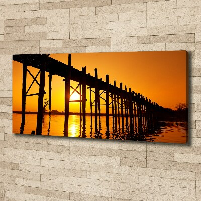 Foto obraz na płótnie Most zachód słońca