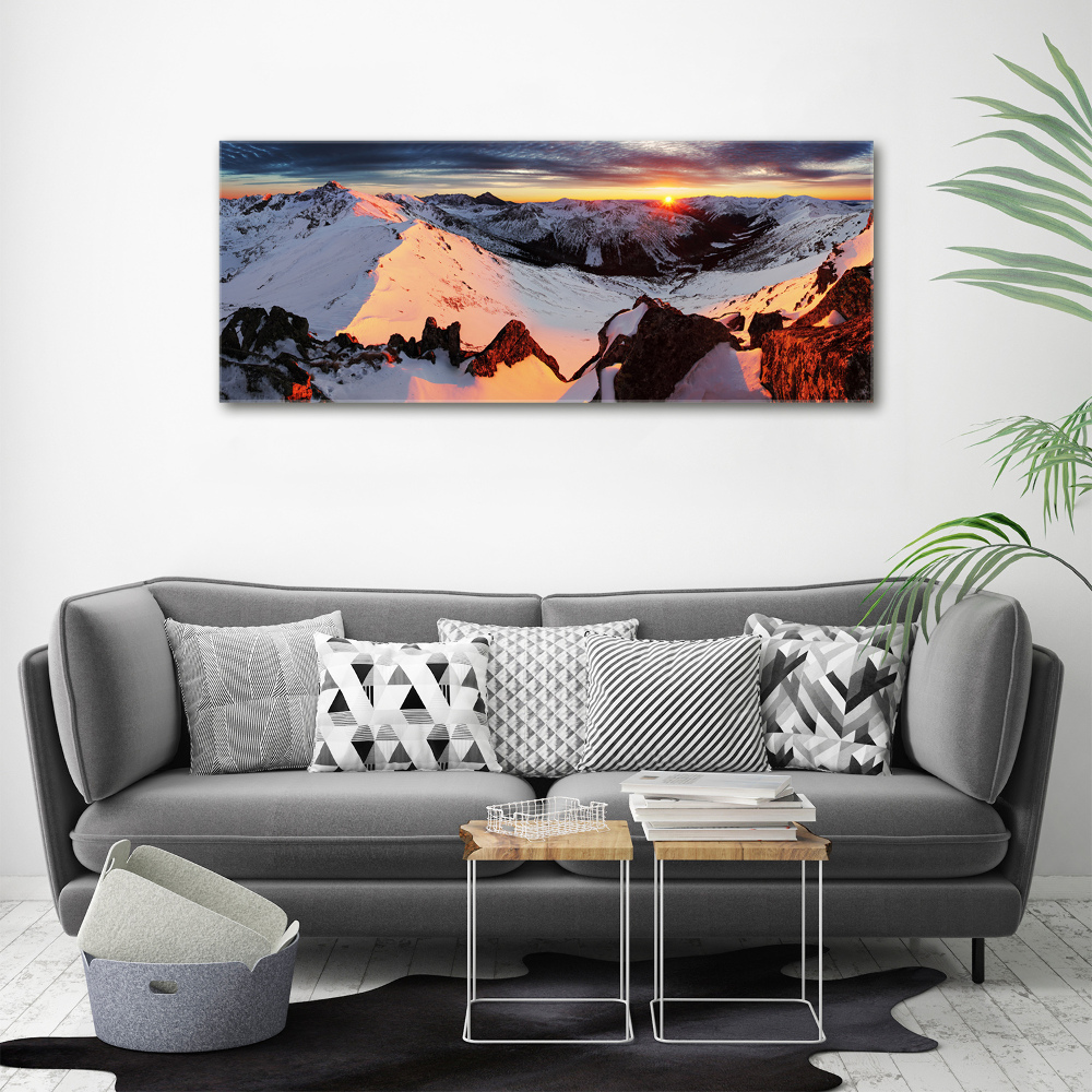 Foto obraz canvas Góry zimą