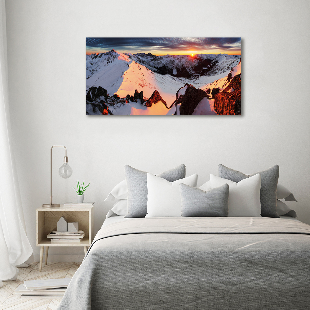 Foto obraz canvas Góry zimą