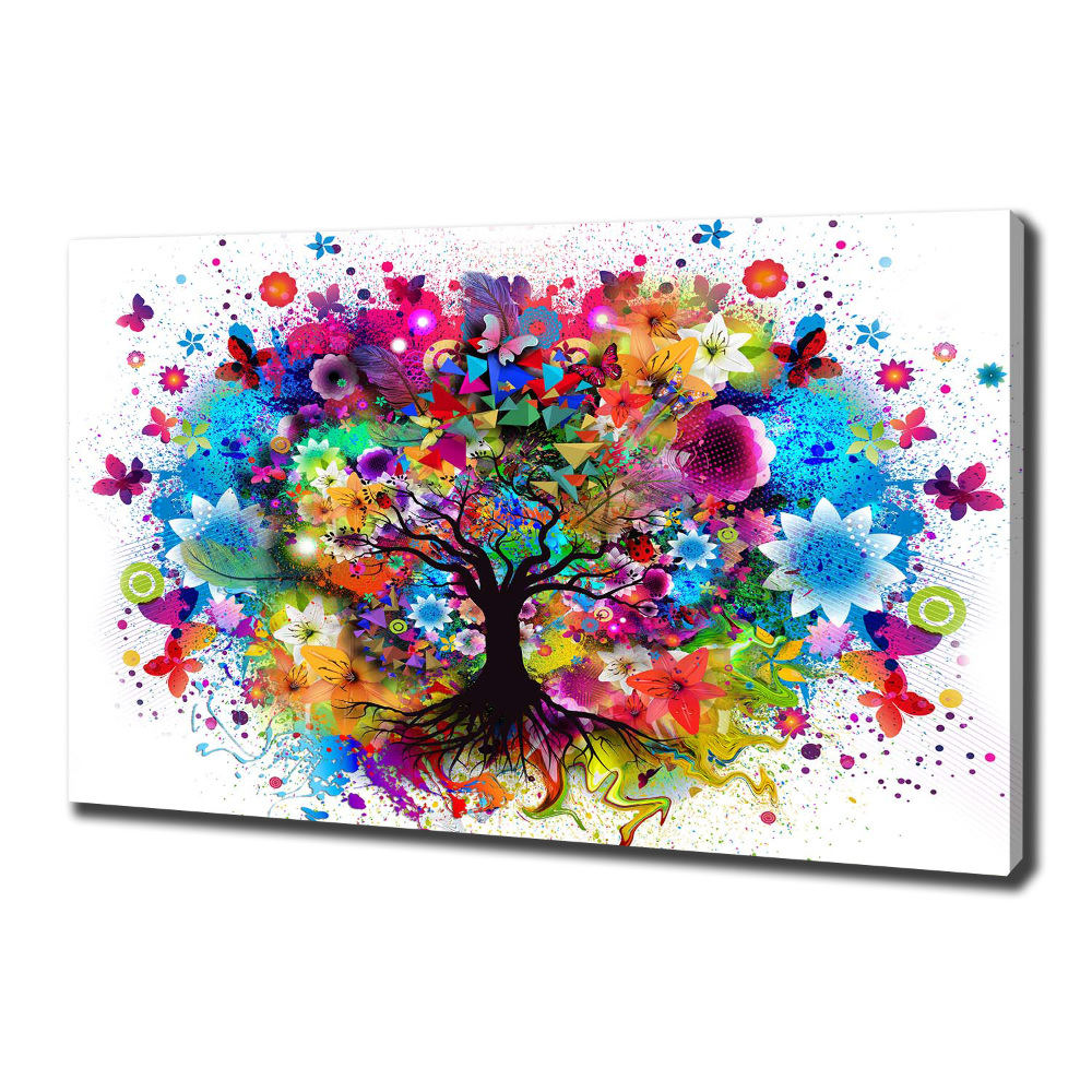 Foto obraz na płótnie Kolorowe drzewo