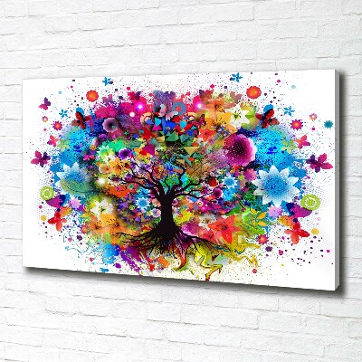 Foto obraz na płótnie Kolorowe drzewo