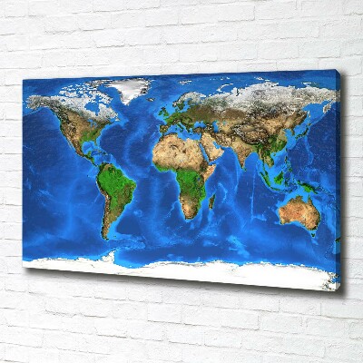 Foto obraz canvas Mapa świata