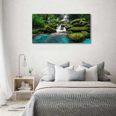 Foto obraz na płótnie Wodospad w dżungli