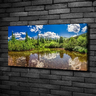 Foto obraz na płótnie Jezioro w lesie