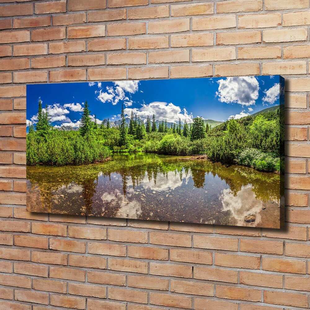Foto obraz na płótnie Jezioro w lesie
