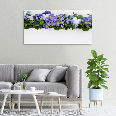 Foto obraz na płótnie Niebieskie kwiaty