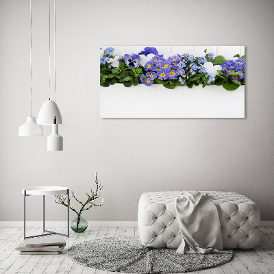 Foto obraz na płótnie Niebieskie kwiaty