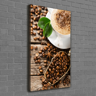 Foto obraz drukowany na płótnie pionowy Kawa