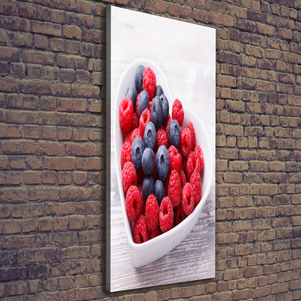 Foto obraz na płótnie pionowy Maliny i jagody