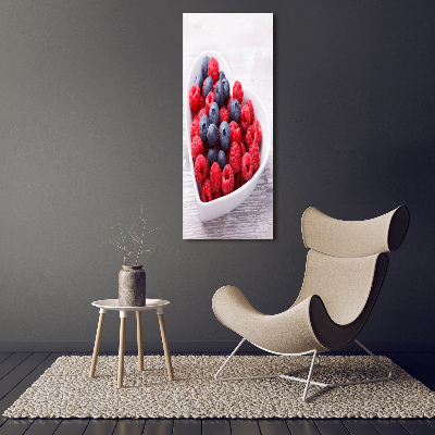 Foto obraz na płótnie pionowy Maliny i jagody