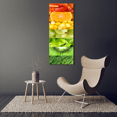 Foto obraz na płótnie pionowy Owoce i warzywa