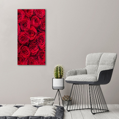 Foto obraz na płótnie pionowy Czerwone róża