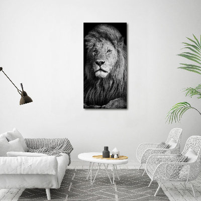 Foto obraz na płótnie do salonu pionowy Portret lwa