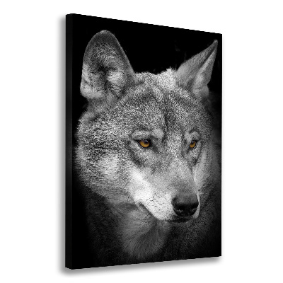 Foto obraz na płótnie pionowy Portret wilka