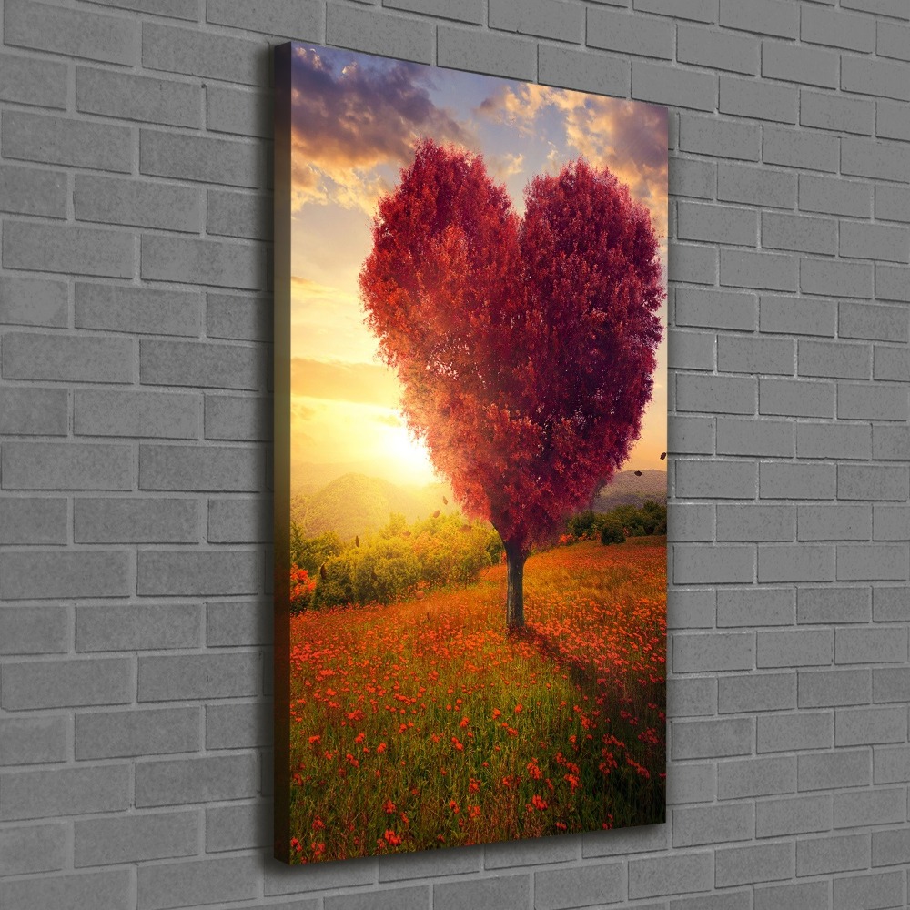 Foto obraz canvas pionowy Drzewo serce